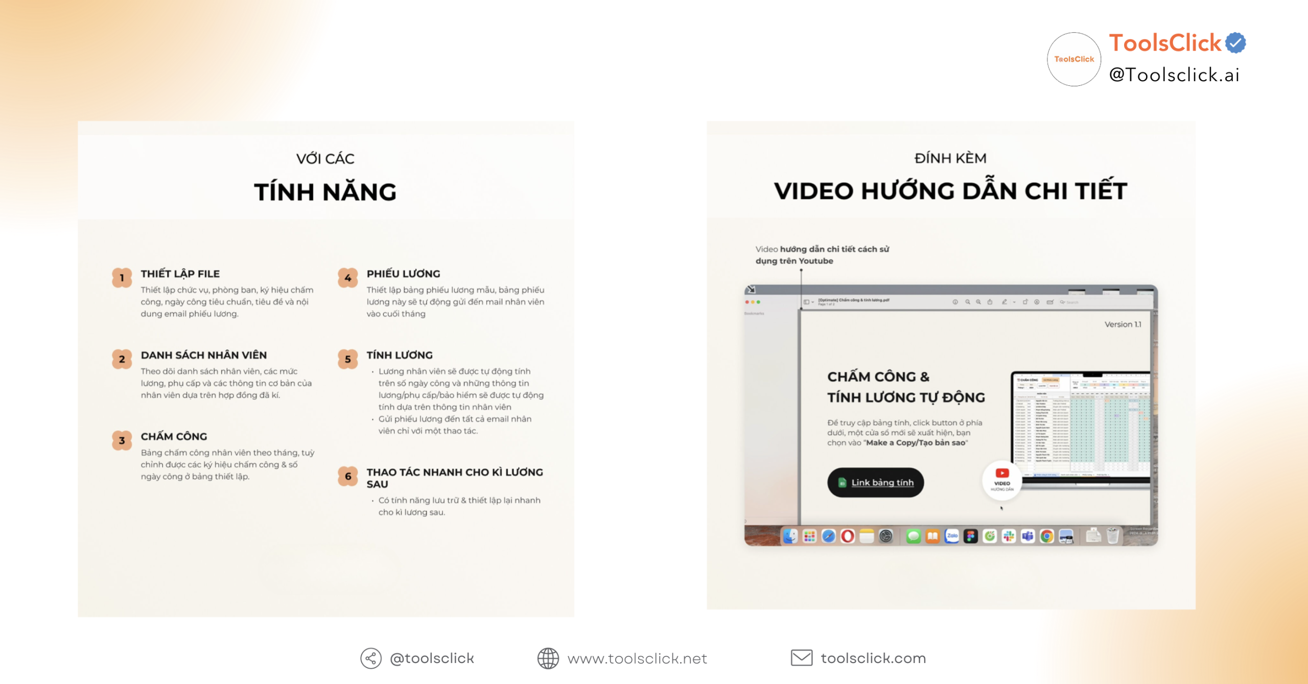 File Chấm Công & Tính Lương Tự Động Cách sử dụng bảng chấm công online