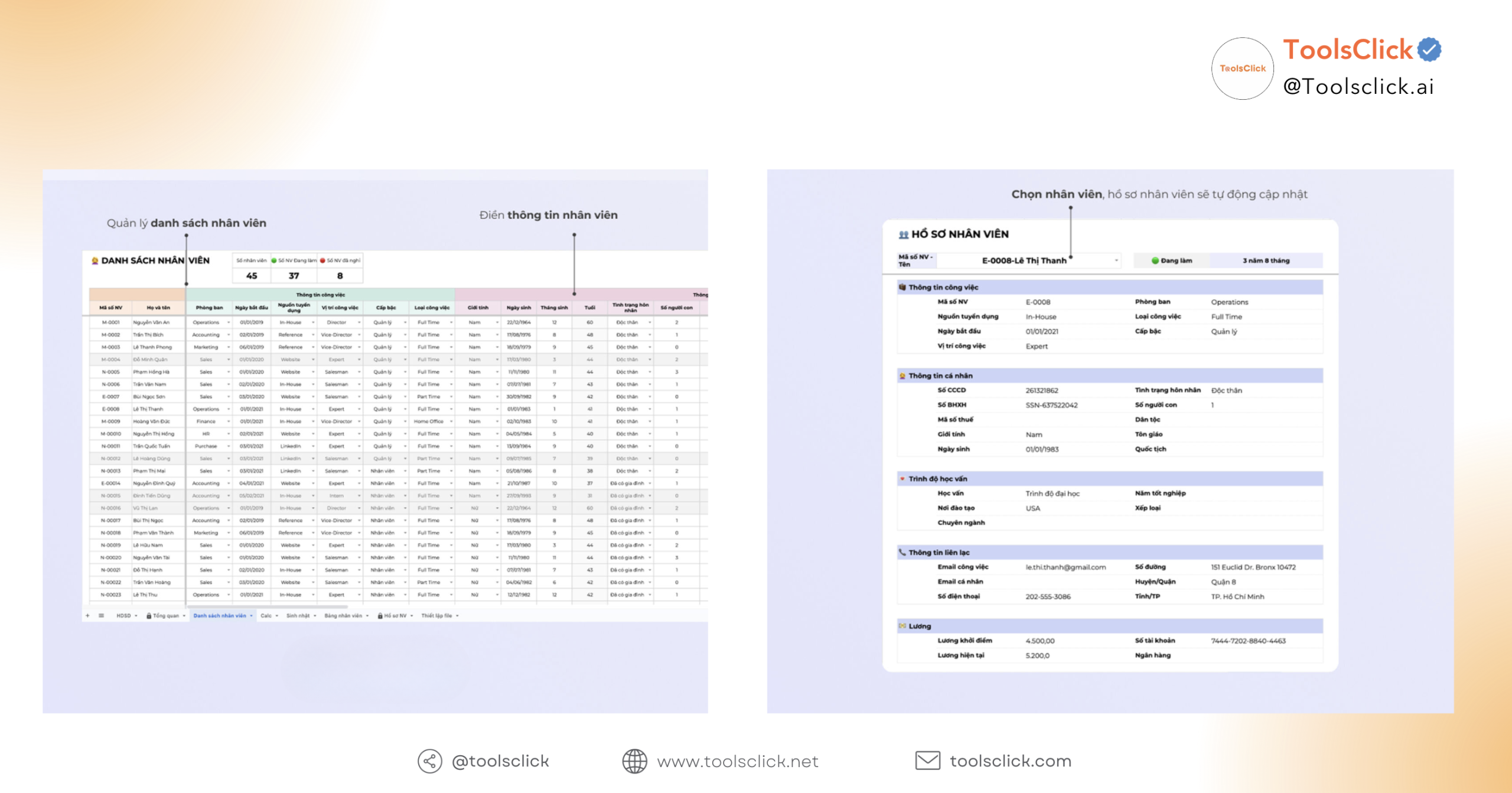 Quản Lý Nhân Sự & Hồ Sơ File quản lý hồ sơ nhân sự online