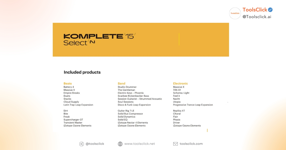 Native Instruments Komplete 15 Select komplete 15 select