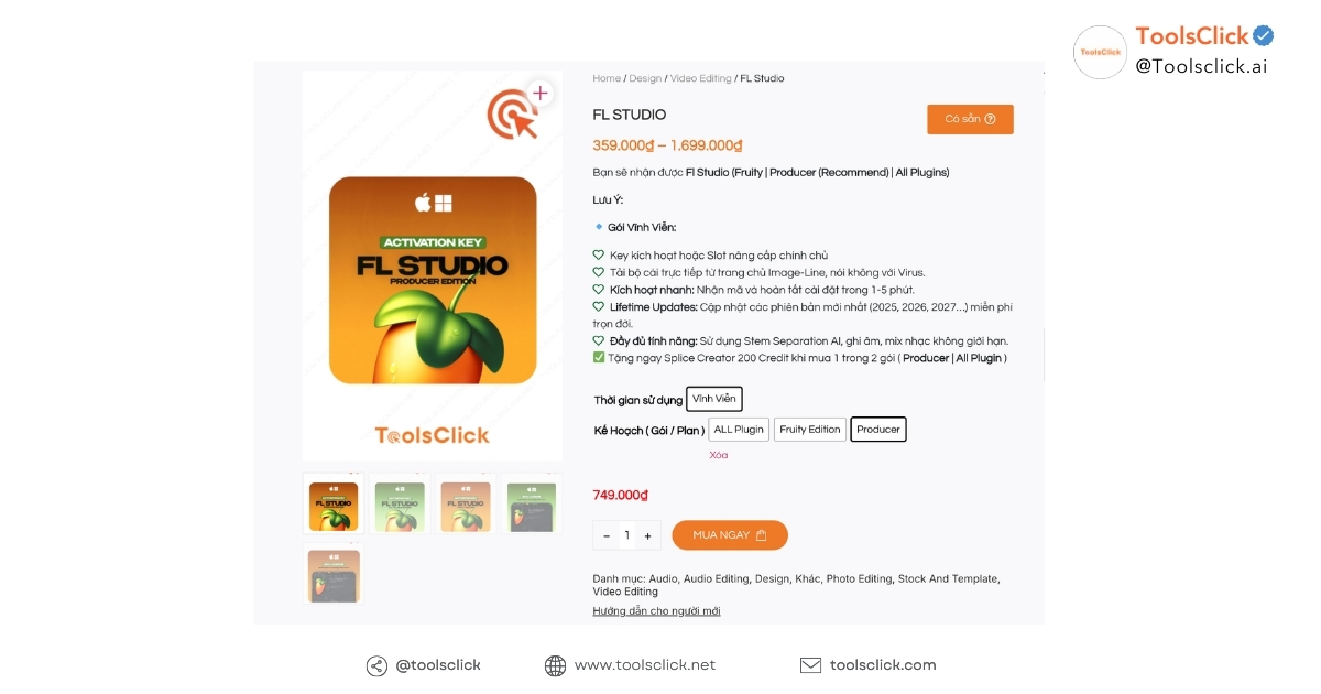 5 Cách Mua Key FL Studio Chính Hãng Giá Rẻ Cho Người Mới Bắt Đầu Mua Key Fl Studio giá rẻ tại ToolsClick